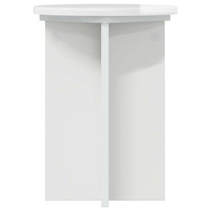Plant Stand 2 pcs High Gloss White Ø29.5 x 40 cm