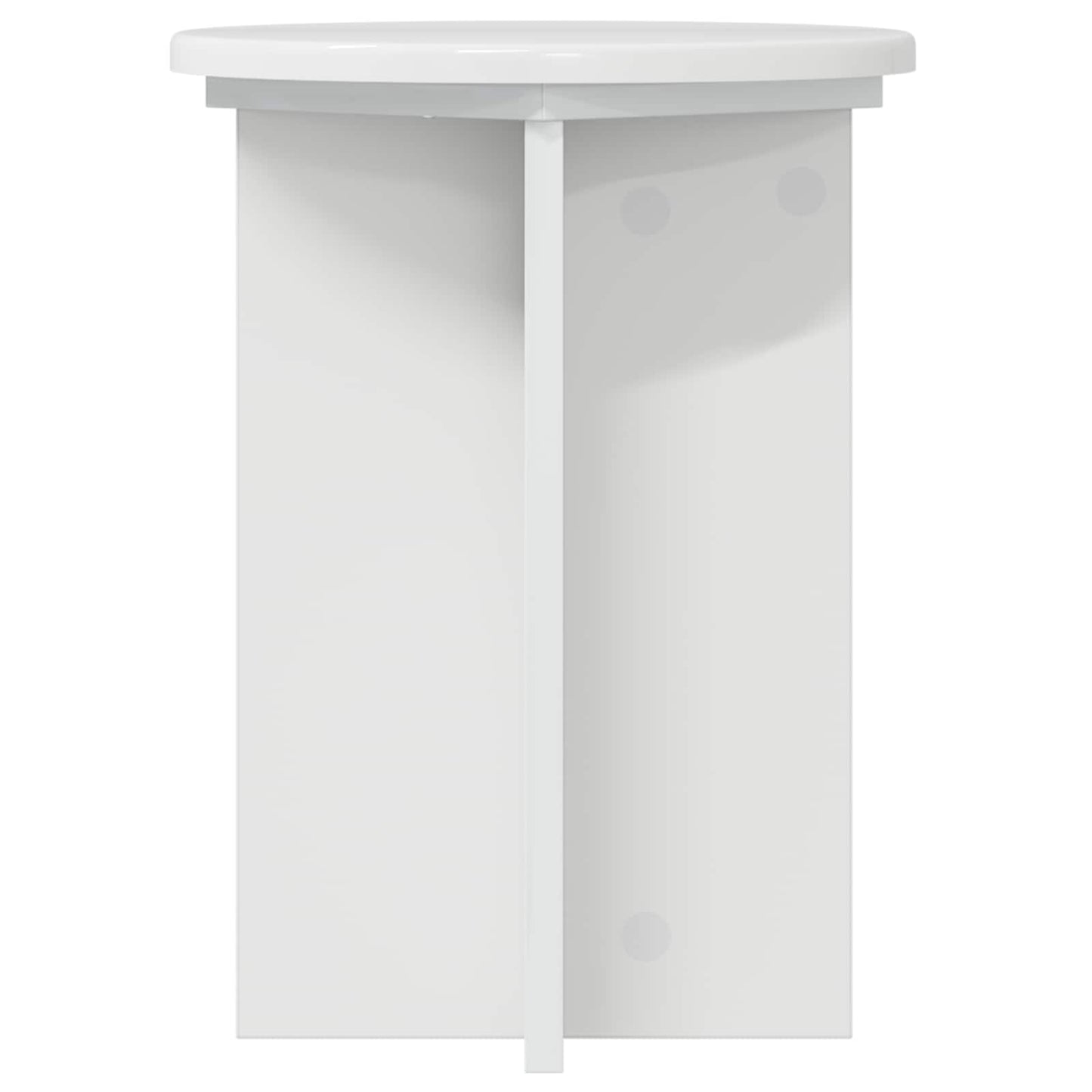 Plant Stand 2 pcs High Gloss White Ø29.5 x 40 cm