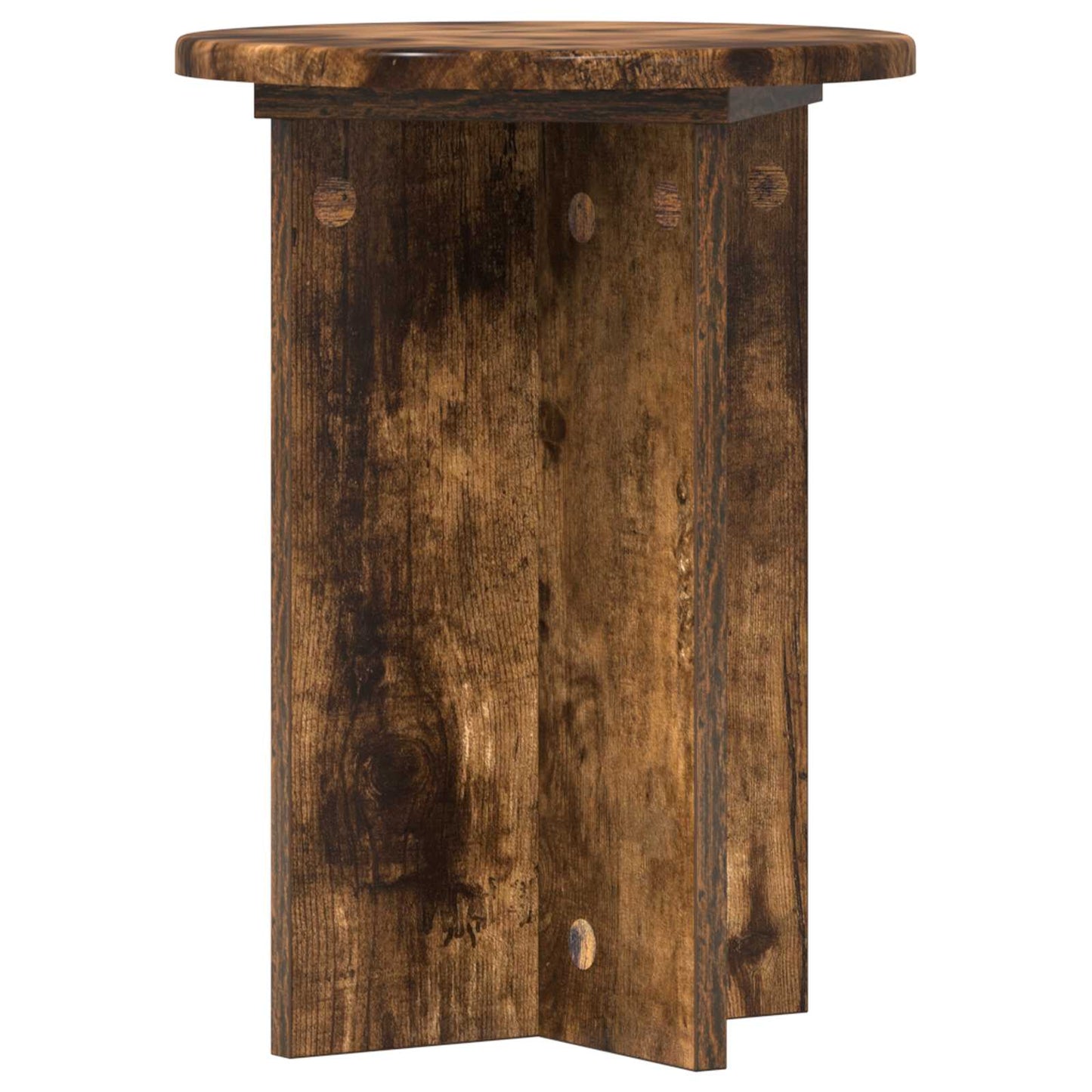 Plant Stand 2 pcs Smoked Oak Ø29.5 x 40 cm Engineered Wood