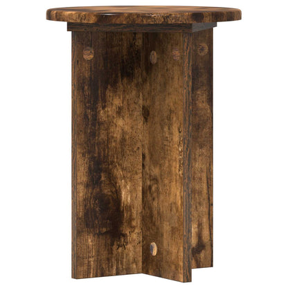 Plant Stand 2 pcs Smoked Oak Ø29.5 x 40 cm Engineered Wood