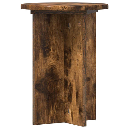 Plant Stand 2 pcs Smoked Oak Ø29.5 x 40 cm Engineered Wood