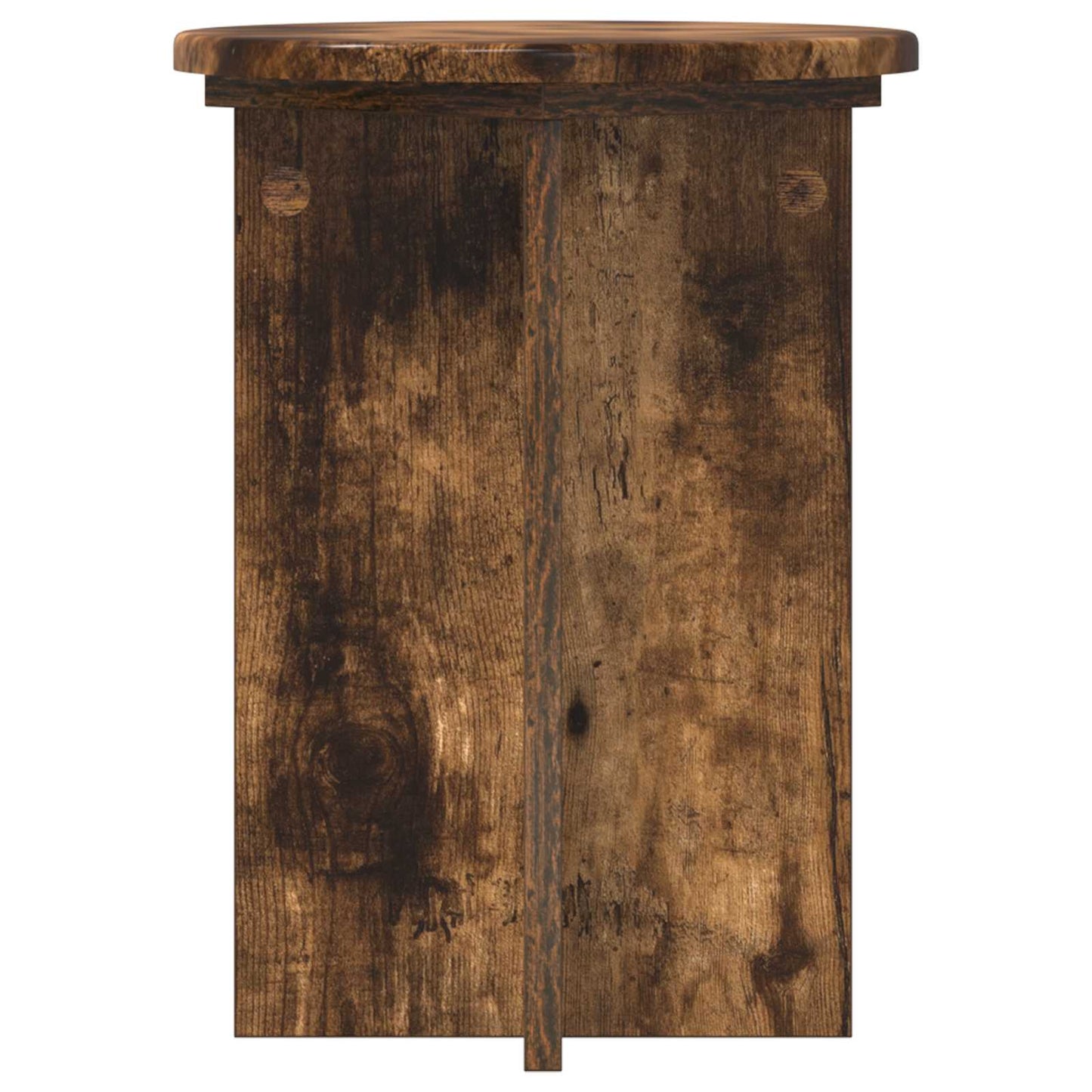 Plant Stand 2 pcs Smoked Oak Ø29.5 x 40 cm Engineered Wood