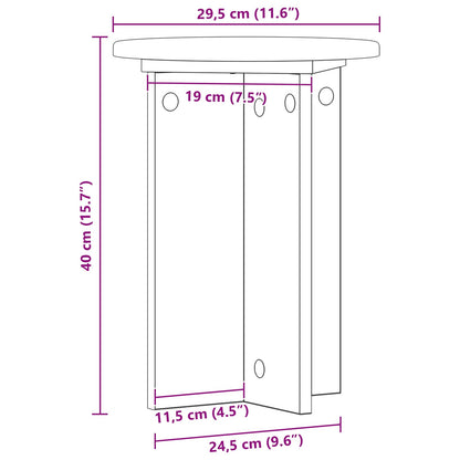 Plant Stand 2 pcs Smoked Oak Ø29.5 x 40 cm Engineered Wood