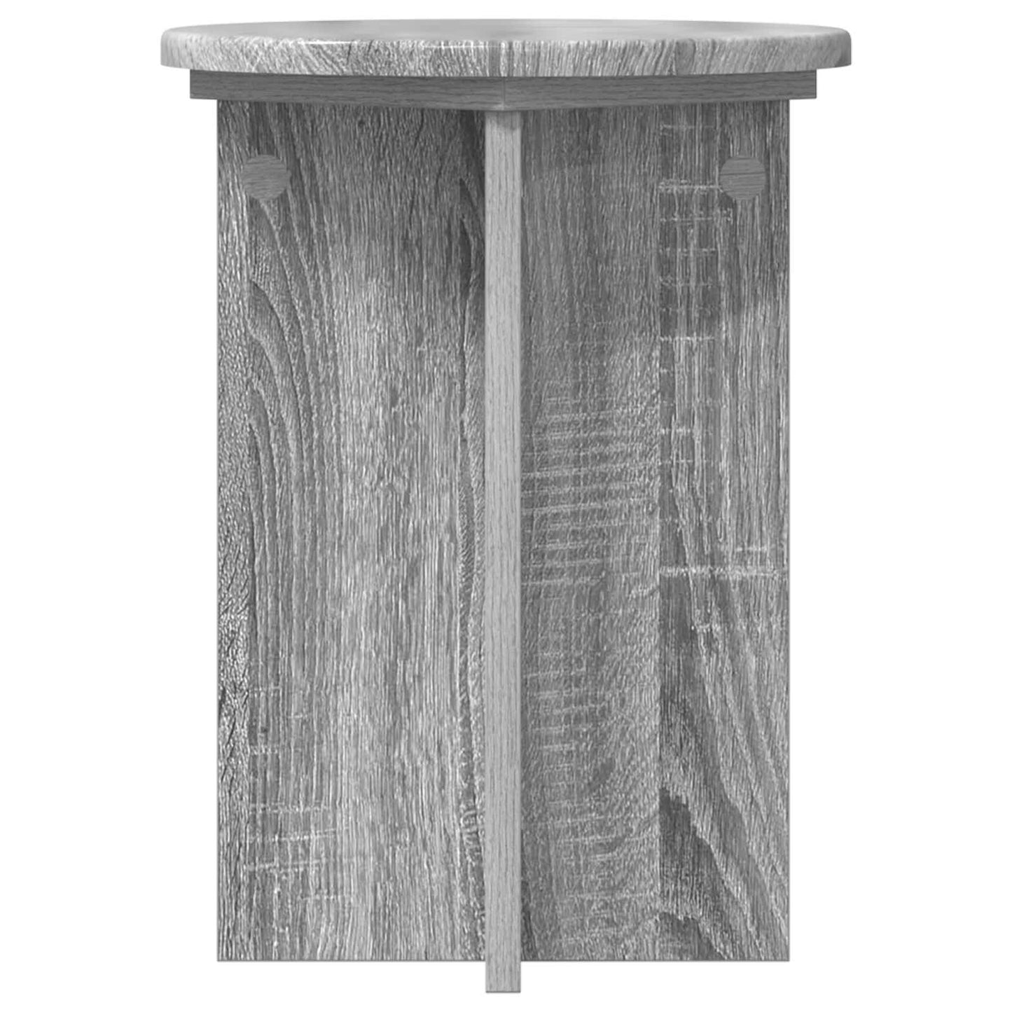 Plant Stand 2 pcs Grey Sonoma Ø29.5 x 40 cm Engineered Wood