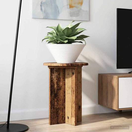 Plant Stand 2 pcs Old Wood Ø29.5 x 40 cm Engineered Wood