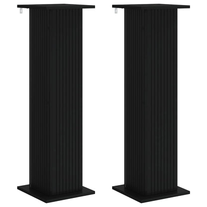 Plant Stand 2 pcs Black 30.5 x 30 x 100.5 cm Engineered Wood