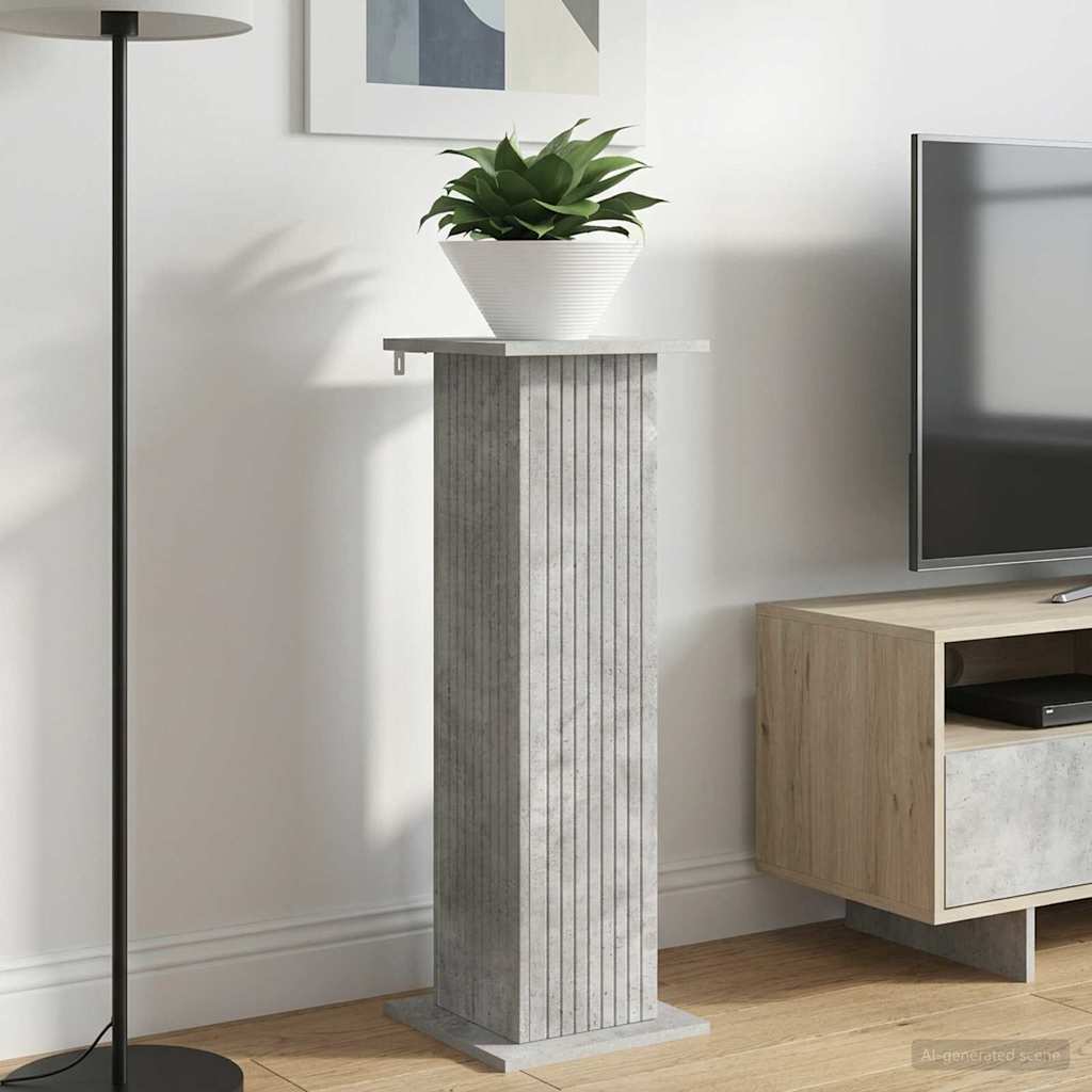 Plant Stand 2 pcs Concrete Grey 30.5 x 30 x 100.5 cm