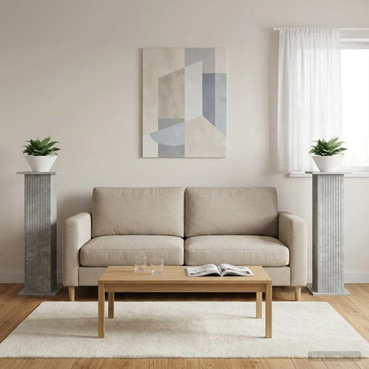 Plant Stand 2 pcs Concrete Grey 30.5 x 30 x 100.5 cm