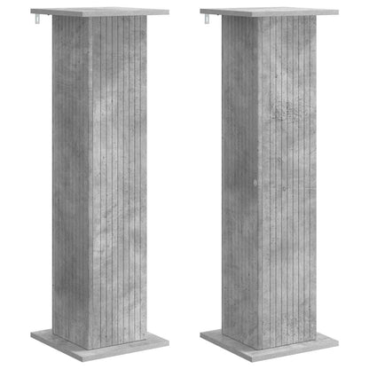Plant Stand 2 pcs Concrete Grey 30.5 x 30 x 100.5 cm