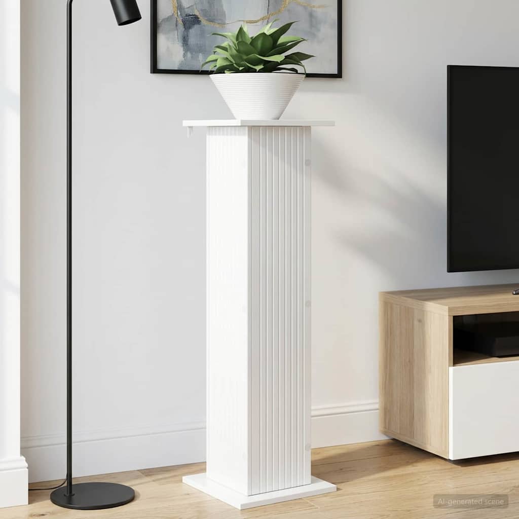 Plant Stand High Gloss White 30.5 x 30 x 100.5 cm