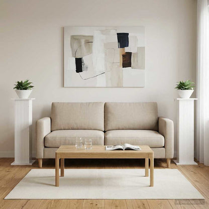 Plant Stand 2 pcs High Gloss White 30.5 x 30 x 100.5 cm