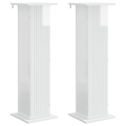 Plant Stand 2 pcs High Gloss White 30.5 x 30 x 100.5 cm