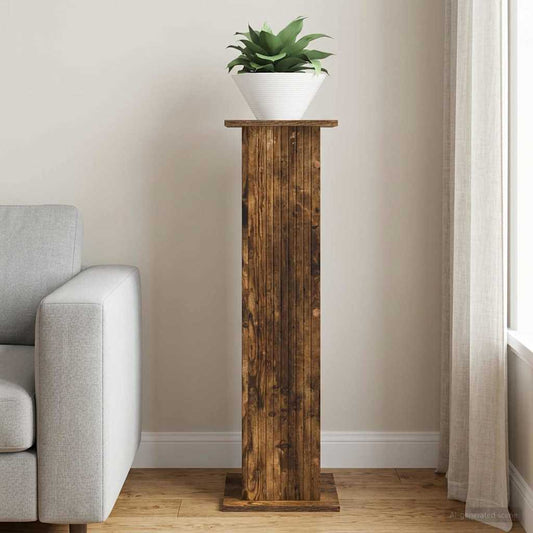 Plant Stand Smoked Oak 30.5 x 30 x 100.5 cm Engineered Wood