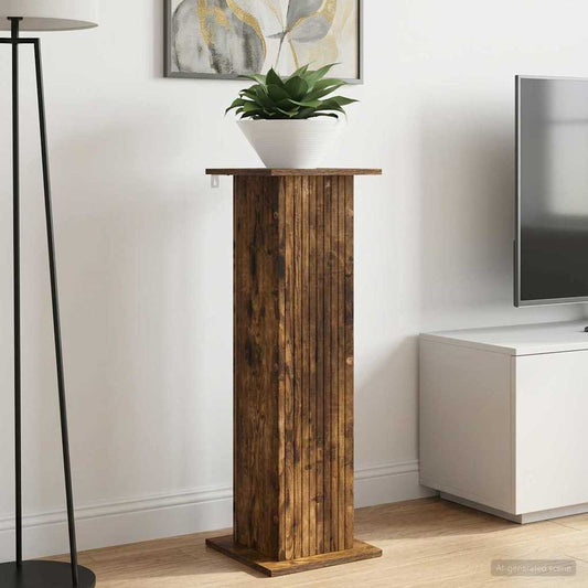 Plant Stand 2 pcs Smoked Oak 30.5 x 30 x 100.5 cm