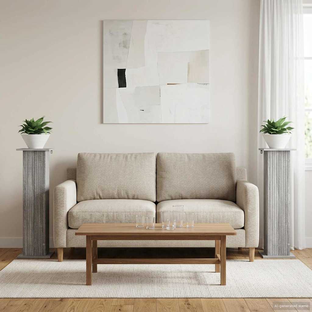 Plant Stand 2 pcs Grey Sonoma 30.5 x 30 x 100.5 cm