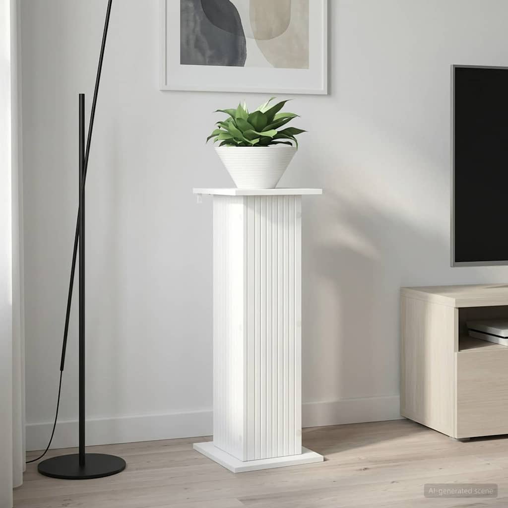 Plant Stand White 30.5 x 30 x 80.5 cm Engineered Wood