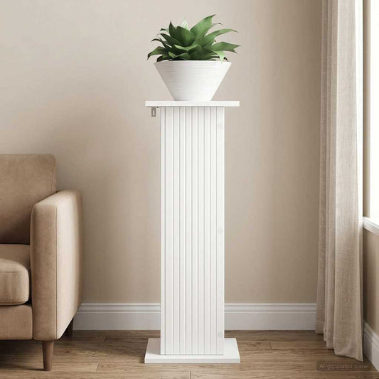 Plant Stand White 30.5 x 30 x 80.5 cm Engineered Wood