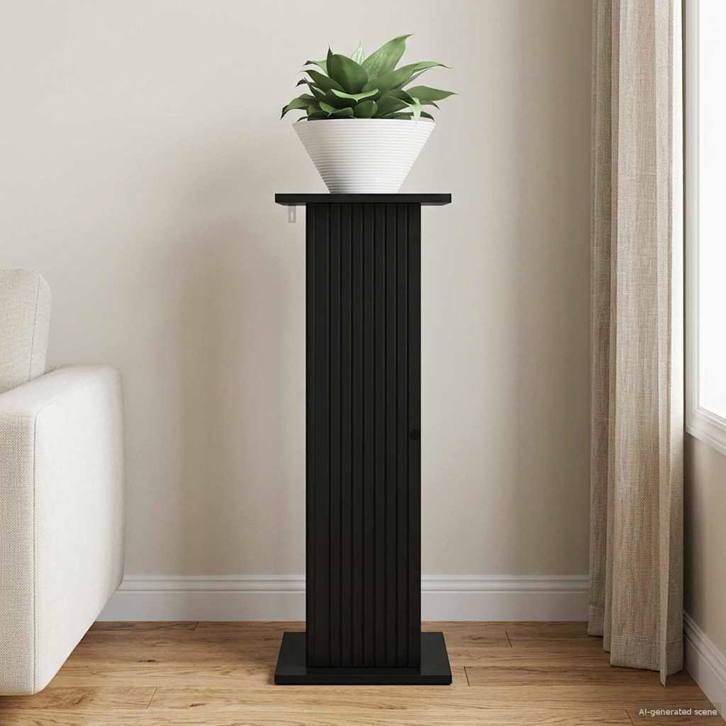 Plant Stand Black 30.5 x 30 x 80.5 cm Engineered Wood