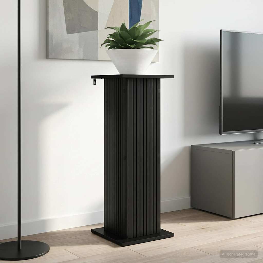 Plant Stand 2 pcs Black 30.5 x 30 x 80.5 cm Engineered Wood