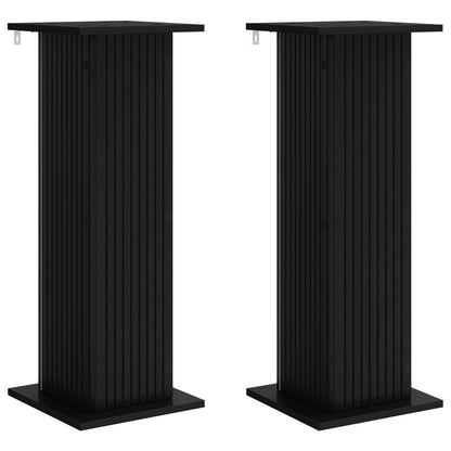 Plant Stand 2 pcs Black 30.5 x 30 x 80.5 cm Engineered Wood