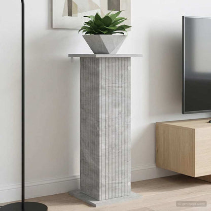 Plant Stand Concrete Grey 30.5 x 30 x 80.5 cm Engineered Wood