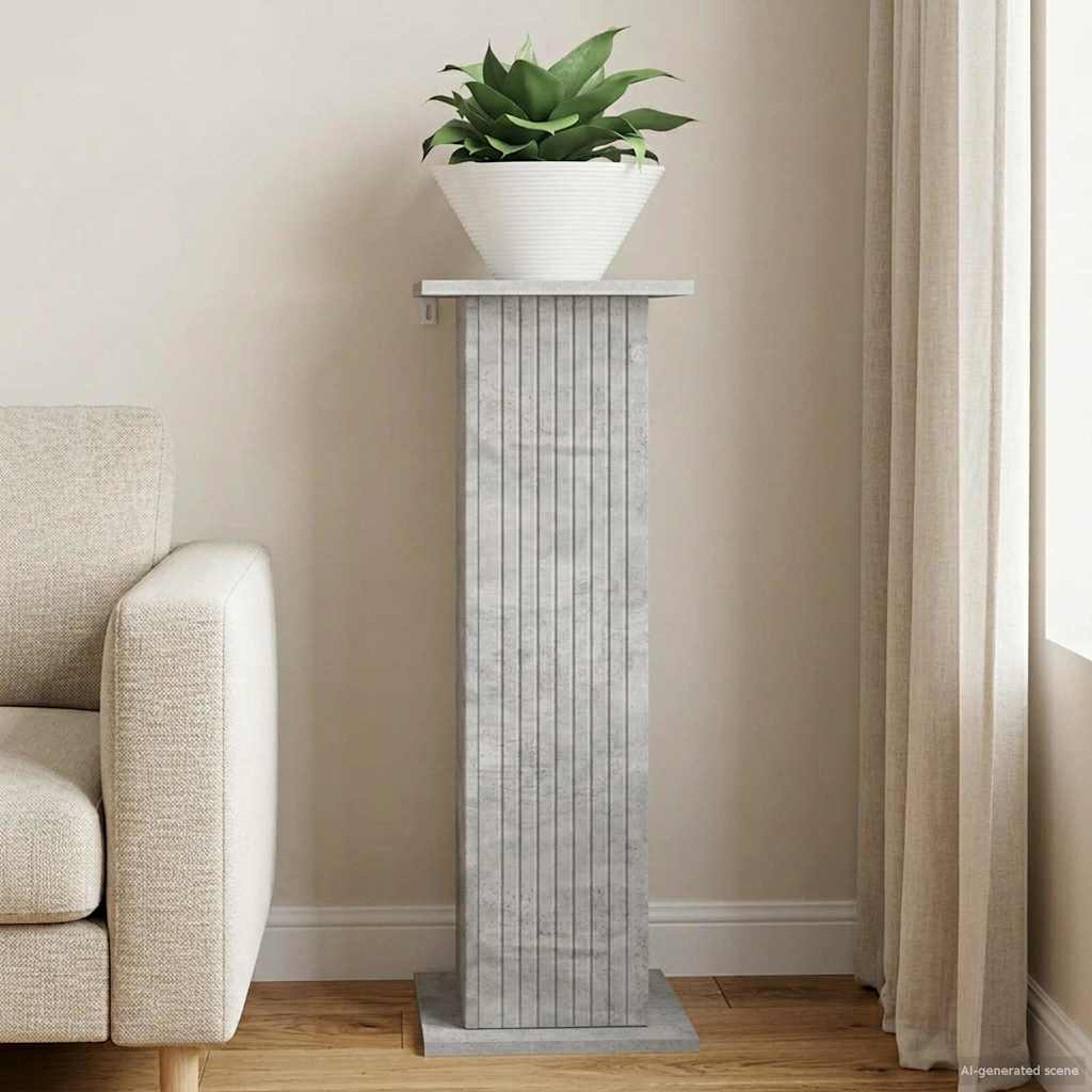 Plant Stand Concrete Grey 30.5 x 30 x 80.5 cm Engineered Wood
