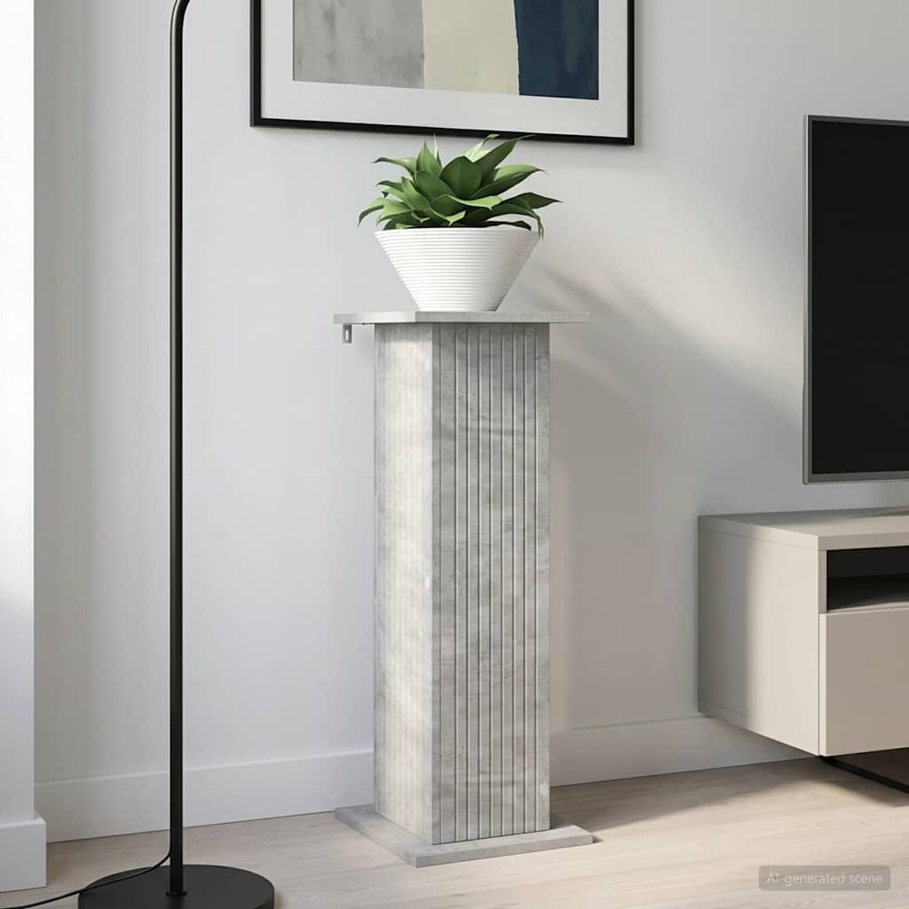 Plant Stand 2 pcs Concrete Grey 30.5 x 30 x 80.5 cm