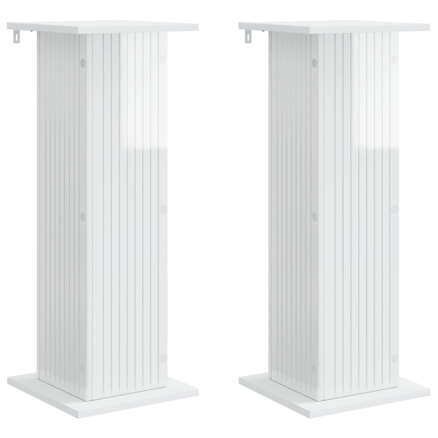 Plant Stand 2 pcs High Gloss White 30.5 x 30 x 80.5 cm
