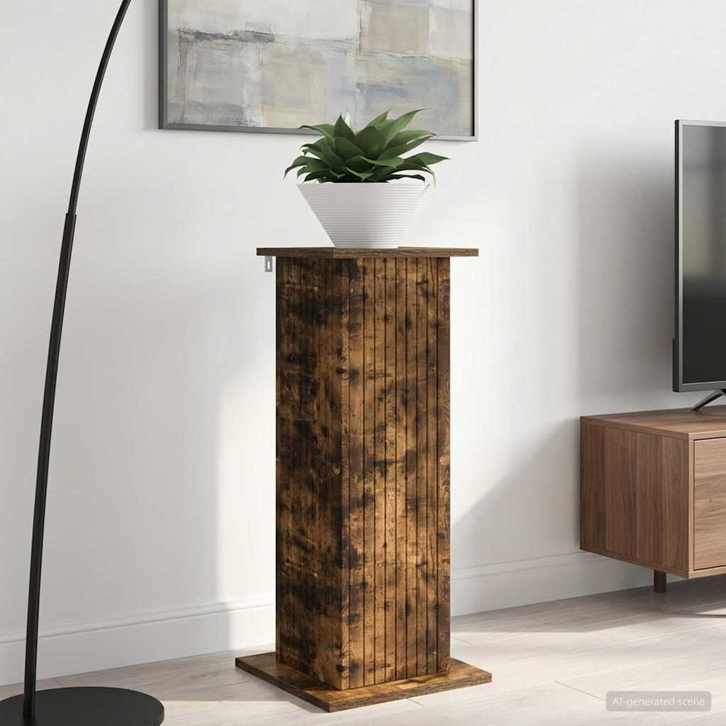 Plant Stand Smoked Oak 30.5 x 30 x 80.5 cm Engineered Wood