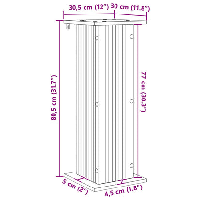 Plant Stand 2 pcs Smoked Oak 30.5 x 30 x 80.5 cm