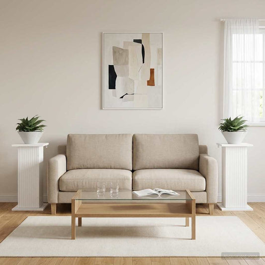 Plant Stand 2 pcs White 30.5 x 30 x 60.5 cm Engineered Wood