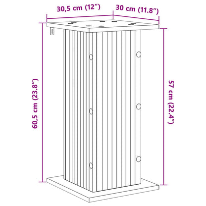 Plant Stand Black 30.5 x 30 x 60.5 cm Engineered Wood