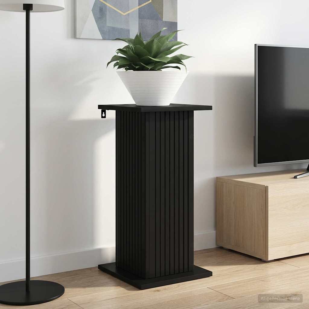 Plant Stand 2 pcs Black 30.5 x 30 x 60.5 cm Engineered Wood
