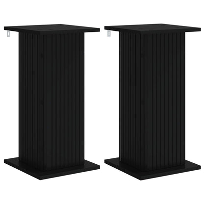 Plant Stand 2 pcs Black 30.5 x 30 x 60.5 cm Engineered Wood