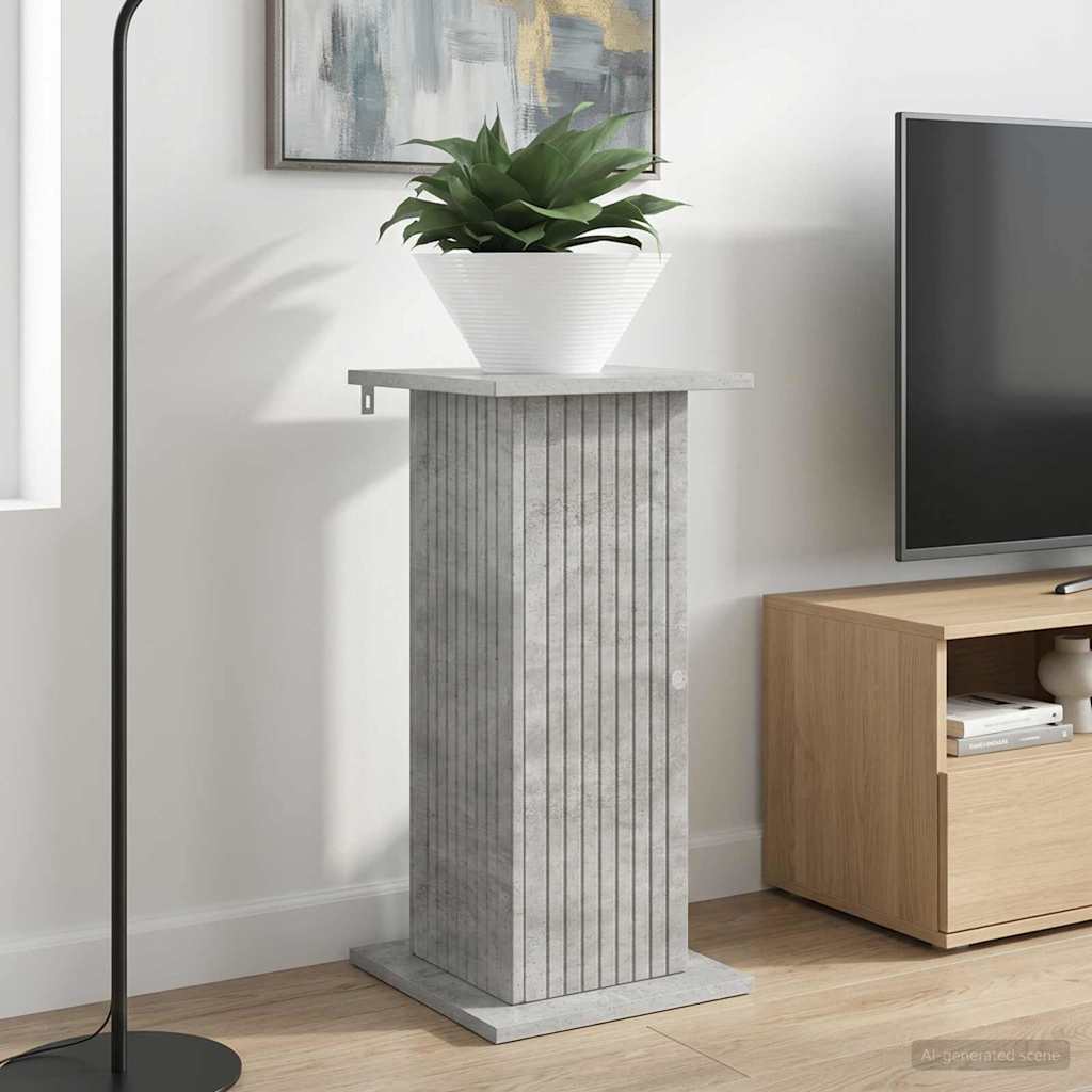 Plant Stand 2 pcs Concrete Grey 30.5 x 30 x 60.5 cm