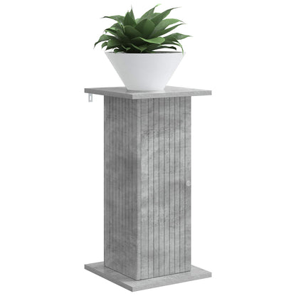 Plant Stand 2 pcs Concrete Grey 30.5 x 30 x 60.5 cm