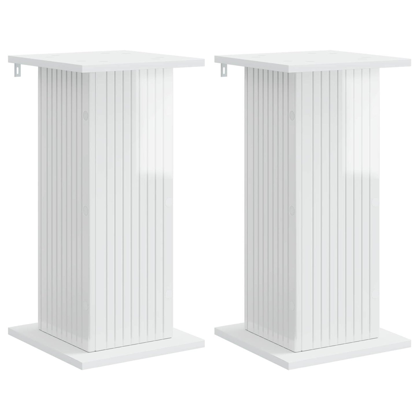 Plant Stand 2 pcs High Gloss White 30.5 x 30 x 60.5 cm