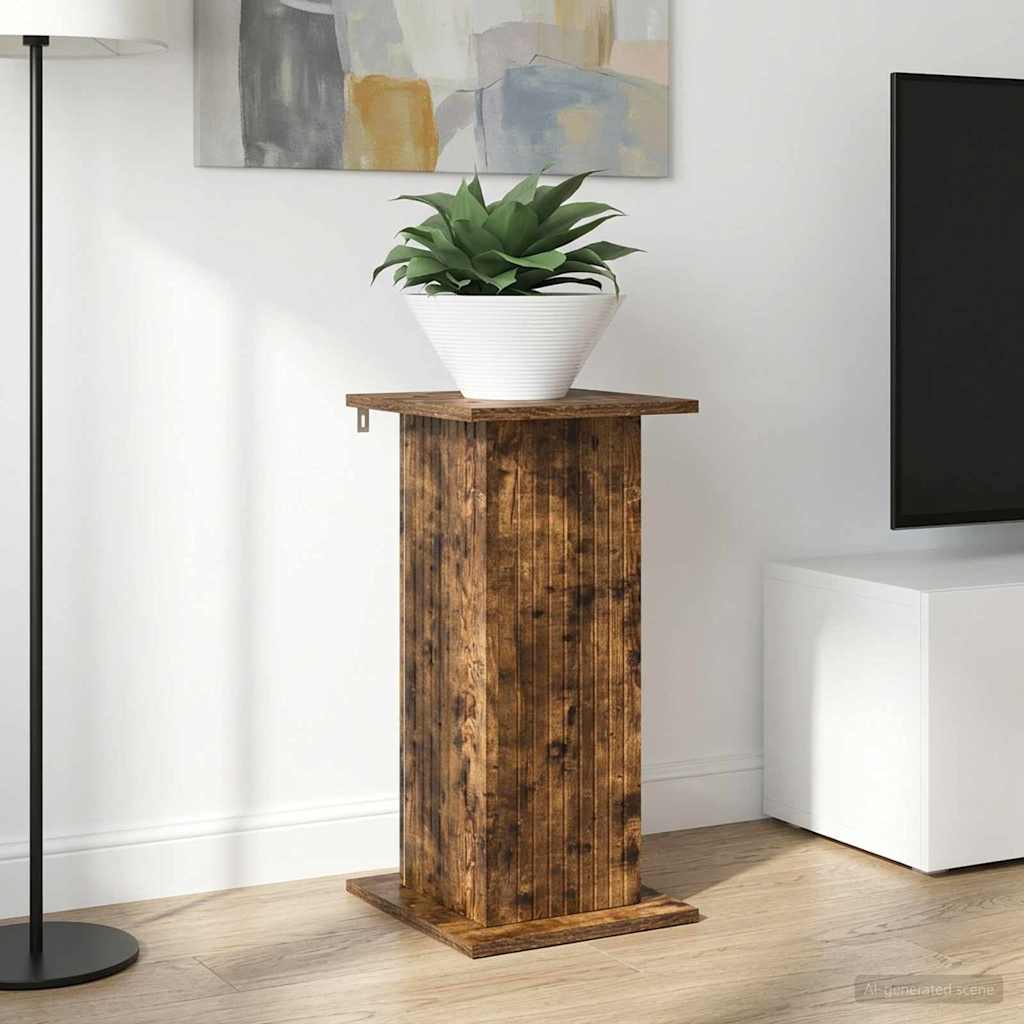 Plant Stand Smoked Oak 30.5 x 30 x 60.5 cm Engineered Wood