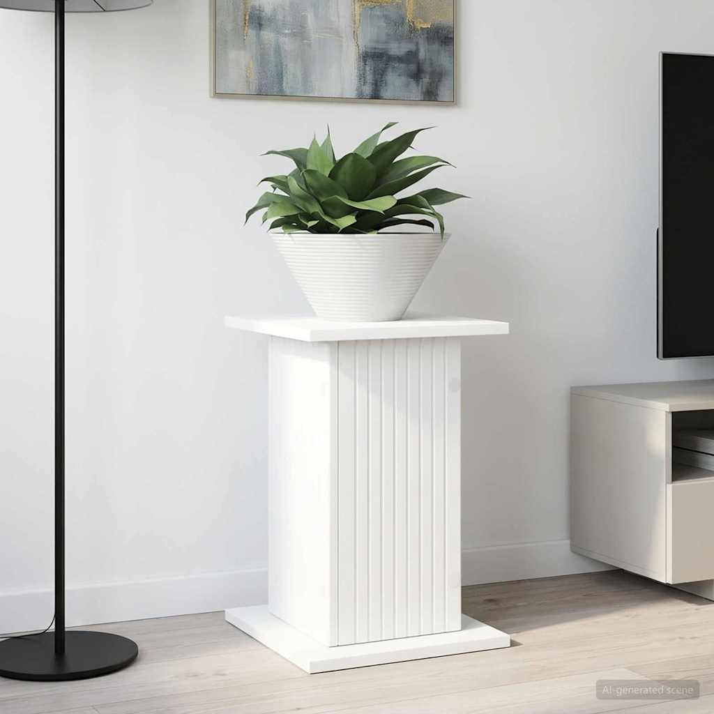 Plant Stand White 30.5 x 30 x 43 cm Engineered Wood