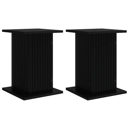Plant Stand 2 pcs Black 30.5 x 30 x 43 cm Engineered Wood