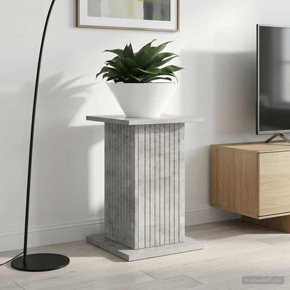 Plant Stand Concrete Grey 30.5 x 30 x 43 cm Engineered Wood