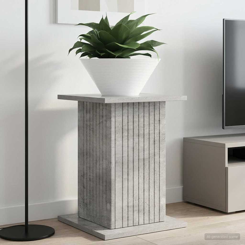 Plant Stand 2 pcs Concrete Grey 30.5 x 30 x 43 cm