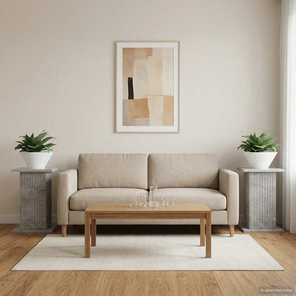 Plant Stand 2 pcs Concrete Grey 30.5 x 30 x 43 cm