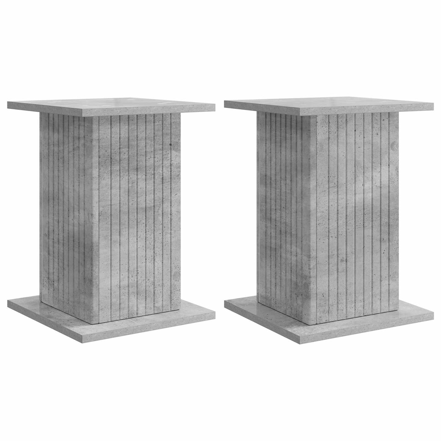 Plant Stand 2 pcs Concrete Grey 30.5 x 30 x 43 cm