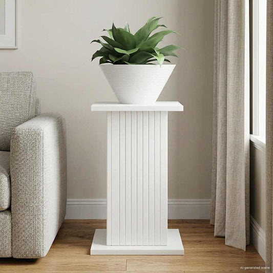 Plant Stand High Gloss White 30.5 x 30 x 43 cm Engineered Wood