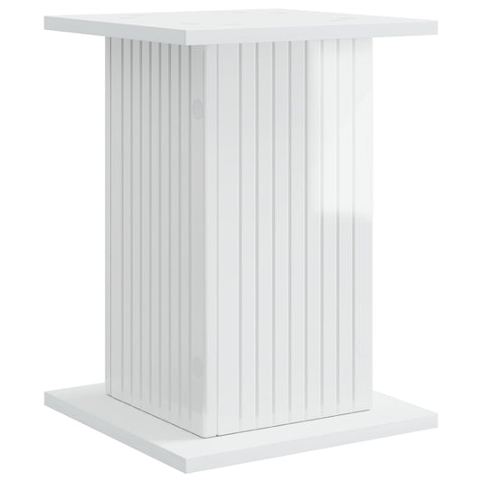 Plant Stand High Gloss White 30.5 x 30 x 43 cm Engineered Wood