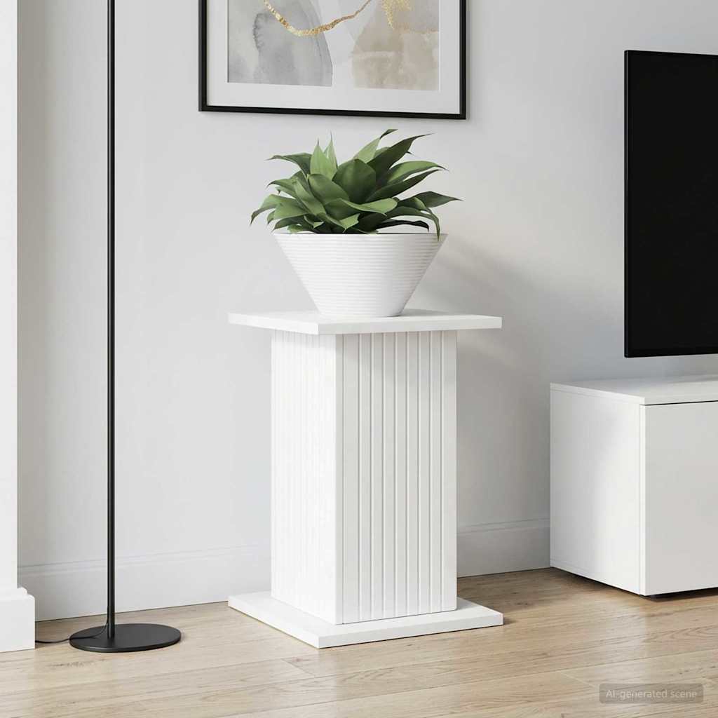 Plant Stand 2 pcs High Gloss White 30.5 x 30 x 43 cm