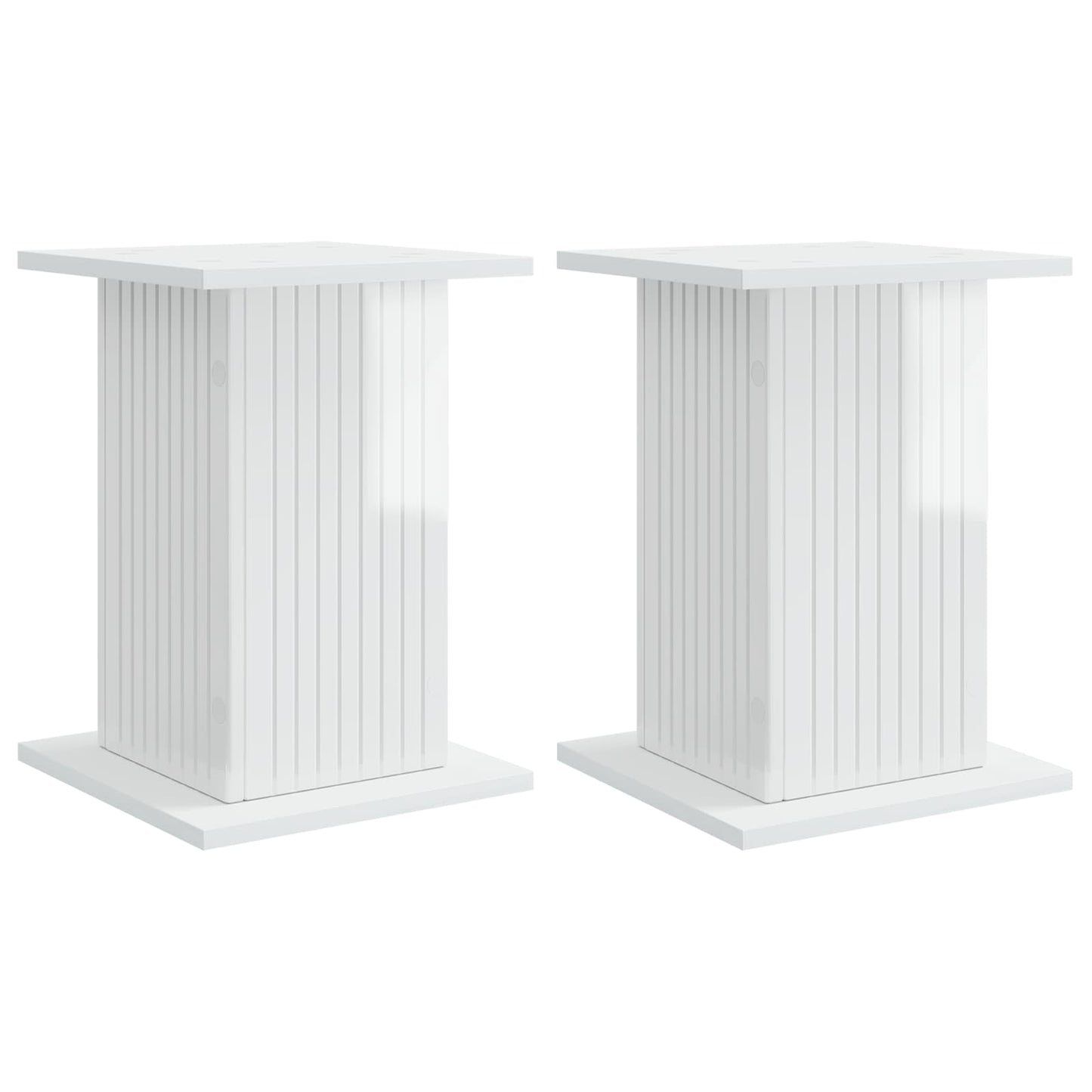 Plant Stand 2 pcs High Gloss White 30.5 x 30 x 43 cm