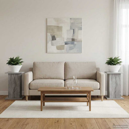 Plant Stand 2 pcs Grey Sonoma 30.5 x 30 x 43 cm Engineered Wood