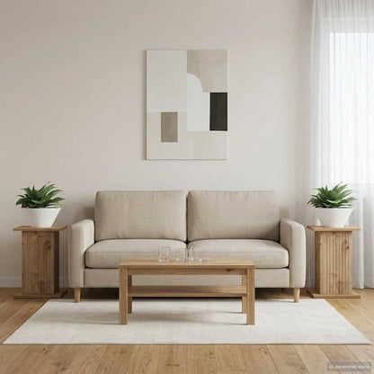 Plant Stand 2 pcs Artisan Oak 30.5 x 30 x 43 cm Engineered Wood